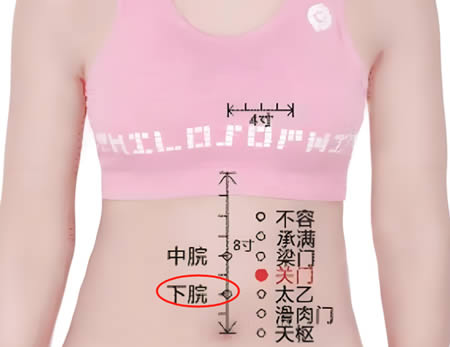下脘穴的正确位置图